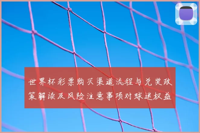 世界杯彩票购买渠道流程与兑奖政策解读及风险注意事项对球迷权益影响